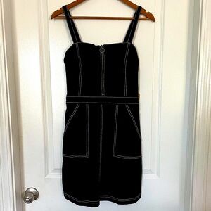 Van's Black Denim In The Know Mini Dress Size Medium